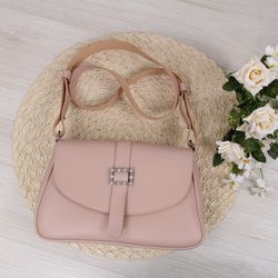Bolsa Crossbody Baguete Detalhe strass - YL Bag