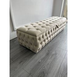 puff bau retrô chesterfield capitonê courvim ou ve... - YASBELLY