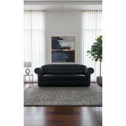 Sofá Chesterfield 3 LG 2,00 mtr courino premium pr... - YASBELLY