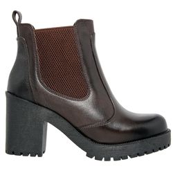 Bota Feminina Confort Com Salto Café - 14030C - Yep Store