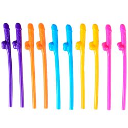 CANUDOS EM FORMATO DE PÊNIS COLORIDO - PACOTE 10UN... - YESSEXSHOP