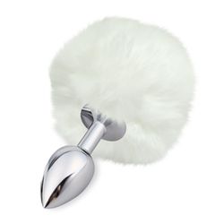 PLUG ANAL P POMPOM BRANCO - 00410 - YESSEXSHOP