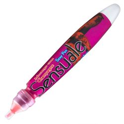 CANETA COMESTÍVEL SEXY PEN SENSUALE MORANGO C/ CHA... - YESSEXSHOP