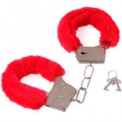 ALGEMAS DE PELÚCIA VERMELHO - 00297 - YESSEXSHOP