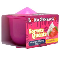 VELA SORVETE QUENTE MORANGO C/ CHANTILLY - 02048 - YESSEXSHOP
