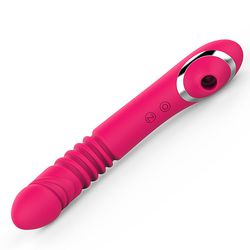 VIBRADOR DUPLO VAI E VEM & SUGADOR RECARREGÁVEL - ... - YESSEXSHOP
