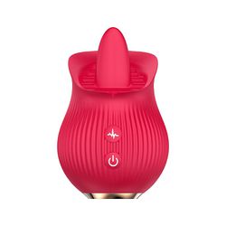 LÍNGUA ESTIMULADORA ROSA VERMELHA RECARREGÁVEL - 0... - YESSEXSHOP