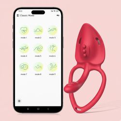 ANEL & CALCINHA VIBRATÓRIA 2 EM 1 POR APP - 03219 - YESSEXSHOP