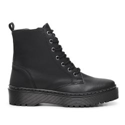 BOTA COTURNO FEMININA BLOGUEIRA TRATORADO PRETO - ... - ZAFREM