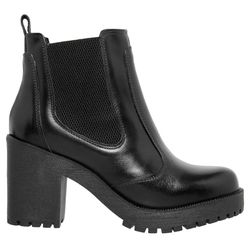 BOTA FEMININA CONFORT SOLADO BORRACHA PRETO - BOTA... - ZAFREM