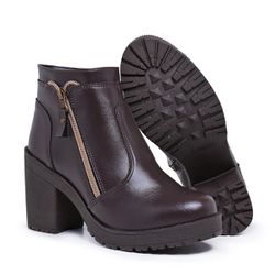 BOTA FEMININA SINTÉTICA CAFÉ - BOTA FEMININA SINTÉ... - ZAFREM