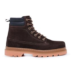 BOTA MASCULINA DE COURO NOBUCK MARROM - BOTA MASCU... - ZAFREM
