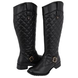 BOTA FEMININA MONTARIA SUPER LEVE CANO ALTO PRETO ... - ZAFREM