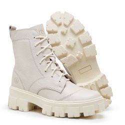 BOTINHA TRATORADA VALENTINA OFF WHITE - BOTINHA TR... - ZAFREM