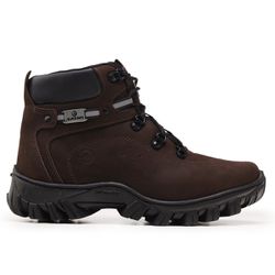 BOTA MASCULINA COM C.A 48.067 COURO LEGÍTIMO CAFÉ ... - ZAFREM