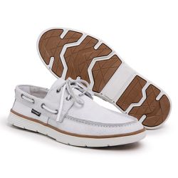 MOCASSIM MASCULINO DOCKSIDE TOP SIDER COURO BRANCO... - ZAFREM