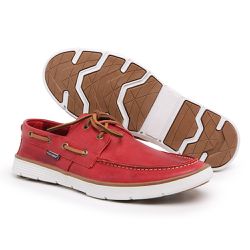 MOCASSIM MASCULINO DOCKSIDE TOP SIDER COURO VERMEL... - ZAFREM