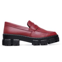 MOCASSIM FEMININO TRATORADO OXFORD VERMELHO - MOCA... - ZAFREM