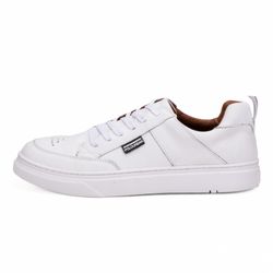 TÊNIS MASCULINO OÁSIS COURO BRANCO - TÊNIS OÁSIS B... - ZAFREM