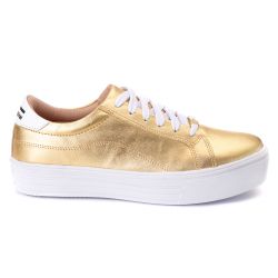 TÊNIS POLO CONFORT FEMININO DOURADO - TÊNIS POLO C... - ZAFREM