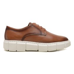 SAPATO CASUAL COURO MASCULINO CARAMELO - SAPATO CA... - ZAFREM