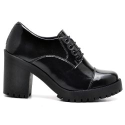 SAPATO FEMININO VERNIZ PRETO - SAPATO FEMININO PRE... - ZAFREM