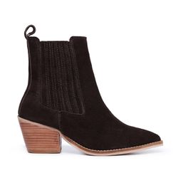 Bota Western Texana 6100 - Camurça Café - ZEBOTINA