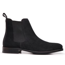 Bota Chelsea Clássica 7100 - Camurça Preto - ZEBOTINA