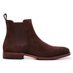 Bota Chelsea Clássica 7100 - Camurça Café - ZEBOTINA