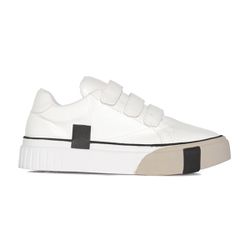 Kit dois tênis sneaker Branco Velcro e Tênis Chunky Eco