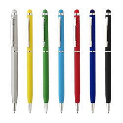 Caneta Metálica Colorida com Toucht - 09 - Zoz Personalizados