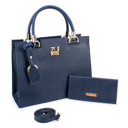 Kit Bolsa Feminina Castelo Relax Azul Marinho- Zuí... - ZUÍ BRASIL