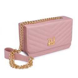 Bolsa Clutch Rosa Pequena De Lado Alça De Corrente... - ZUÍ BRASIL