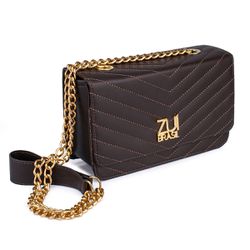 Bolsa Clutch Marrom Pequena De Lado Alça De Corren... - ZUÍ BRASIL