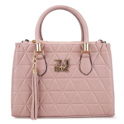 Bolsa Feminina Luxo Lorena Triângulo Rosa Zuí Bras... - ZUÍ BRASIL