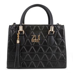 Bolsa Feminina Luxo Lorena Triângulo Preto Zuí Bra... - ZUÍ BRASIL