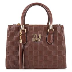 Bolsa Feminina Luxo Lorena Xadrez Caramelo Zuí Bra... - ZUÍ BRASIL