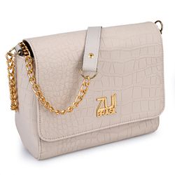 Bolsa Flap Croco Off White Zuí Brasil Nova Coleção... - ZUÍ BRASIL