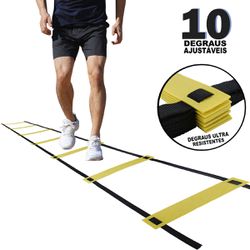Escada De Agilidade Treino Funcional 10 Degraus PV... - ZUÍ BRASIL