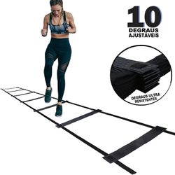 Escada De Agilidade Treino Funcional 10 Degraus PV... - ZUÍ BRASIL