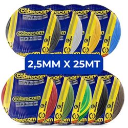 Cabo Flexível Cobrecom 2,5mm Rolo 25mts 750v Escol... - ZUMKELLER