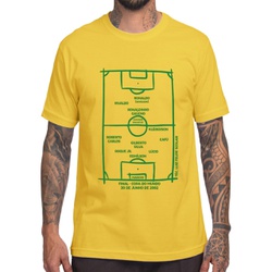 Camiseta Seleção Brasileira Amarela 100% Algodão -... - ACT Footwear