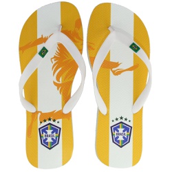 Chinelo Seleção Brasileira - Branco/Amarelo - ACT Footwear