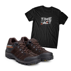 Kit Bota ACT Explorer Café + Camiseta Preta - ACT Footwear