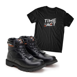 Kit Bota ACT Second Shift Semi Cromo Preta + Camis... - ACT Footwear
