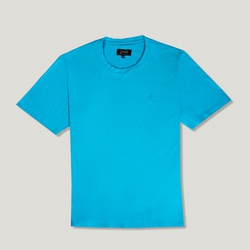 Camiseta Azul Médio Comfort 100% Algodão - 7900024... - Basilio Since 1966