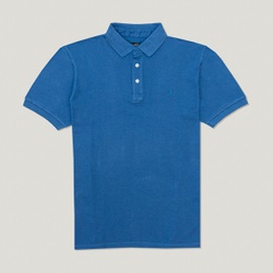 Camisa Polo Azul Petroleo Algodão - 790001907 - Basilio Since 1966