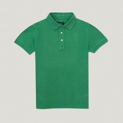 Camisa Polo Verde Algodão - 790001906 - Basilio Since 1966