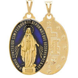 Medalha Nossa Senhora das Graças Grande - 18946 - Betânia Loja Católica 