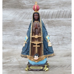 Imagem Resina - Nossa Senhora Aparecida 21 cm - 27... - Betânia Loja Católica 